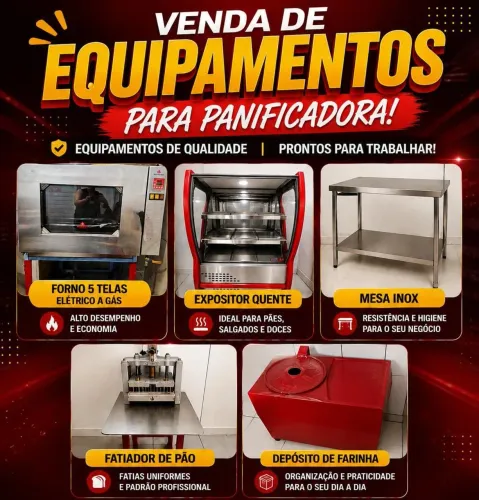 Vendo Maquinário de Padaria Completo!