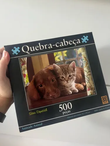 Quebra cabeça 500 peças amizade animal