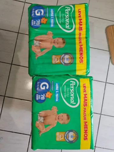 Fralda personal tamanho g Pacote com 78 fraldas