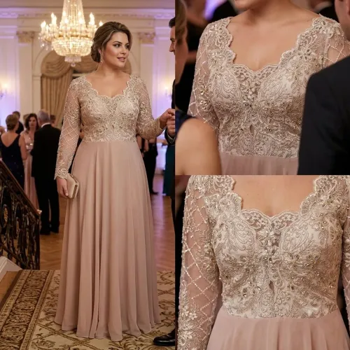 Vestido bege formatura madrinha lindo detalhes