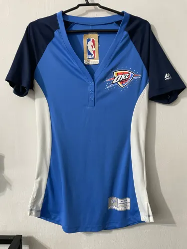 Camiseta Feminina NBA Oklahoma City Thunder (OKC) Original Majestic - Nova c/ Tag 