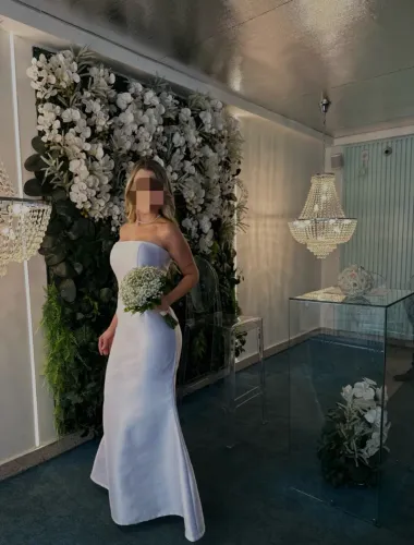 Vestido de noiva sereia casamento civil