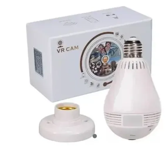 Câmera Lampada Wifi VR CAM 360° Full Hd