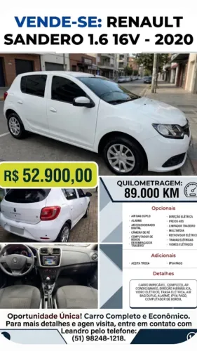 Renault Sandero Expression Flex 1.6 16V 5P 2020