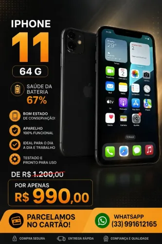 ? IPHONE 11 64GB DISPONÍVEL!