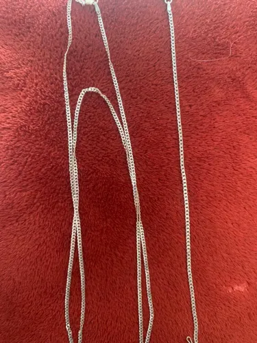 Conjunto de prata (pulseira e corrente)
