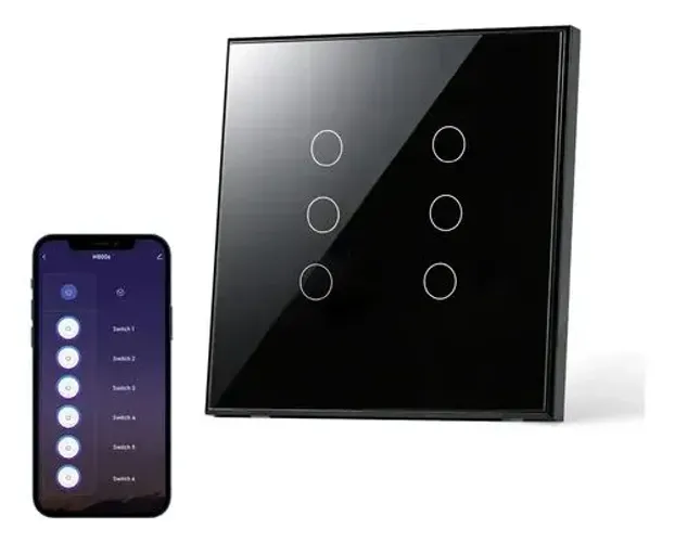 Interruptor Inteligente Coibeu Wi-Fi 6 Botões Touch - Sem Fio Neutro (Alexa/Google)