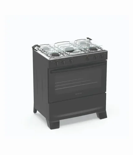 Fogão 5 Bocas Atlas Mônaco Plus com Mesa Inox Preto
