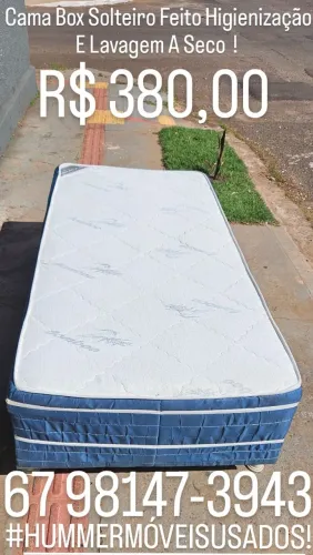 Vende - Se Cama Box De Solteiro Feito Higienização E Lavagem A Seco!<br>