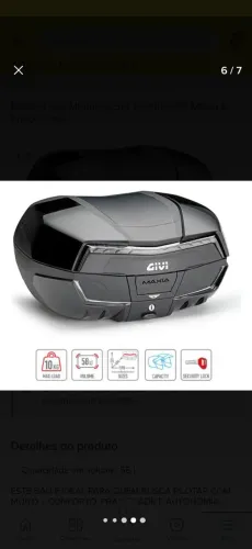 Bauleto Givi Monokey 581 V58nnt V58 Maxia 5<br>Preto Fumê