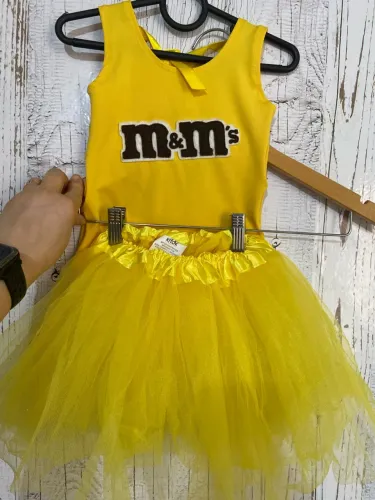Fantasia de M&M infantil tamanho 6/7