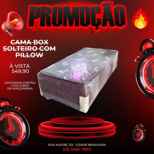 Cama Box solteiro com pillow top