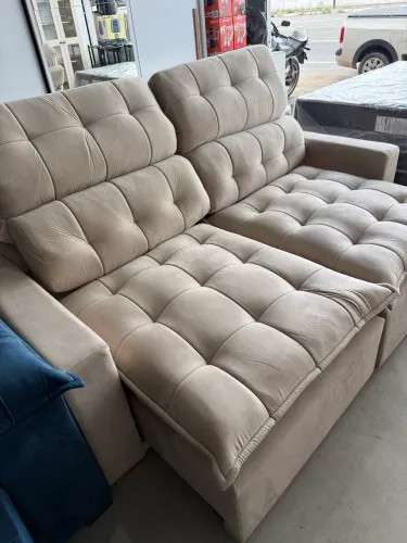 Sofa Retratil Reclinavel tufao mega pilow top no jolie em mega Promoção!