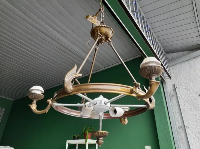Armação de lustre em bronze 