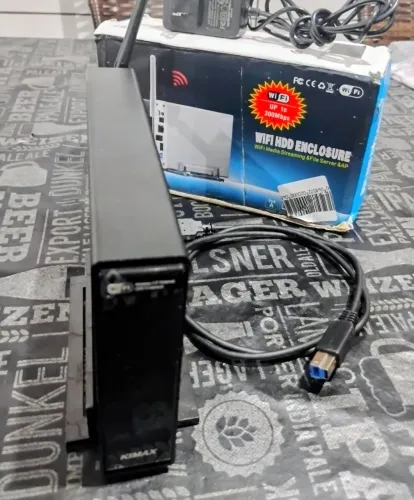 Case Gaveta Para HD 3.5 Sata Com Wi-Fi E Rede Rj45 SATA - Novo