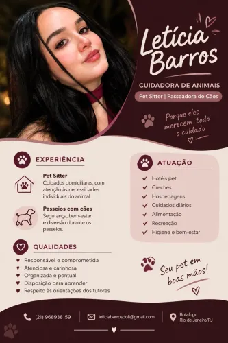 Pet Sitter / Passeadora de cães em Botafogo