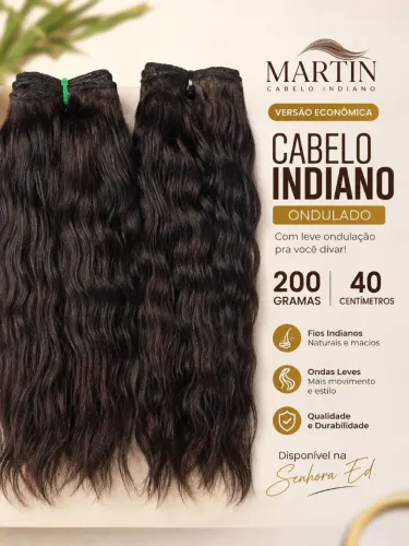 Cabelo indiano de alta qualidade.