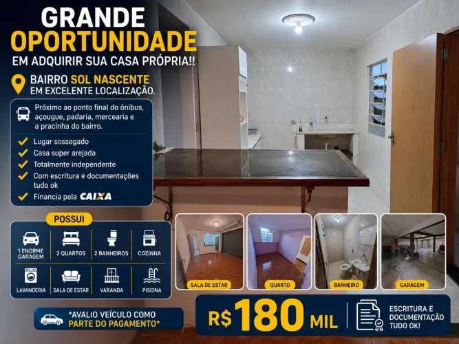 Oportunidade casa Própria. Excelente casa e localidade. Passa pela caixa. Documentos ok