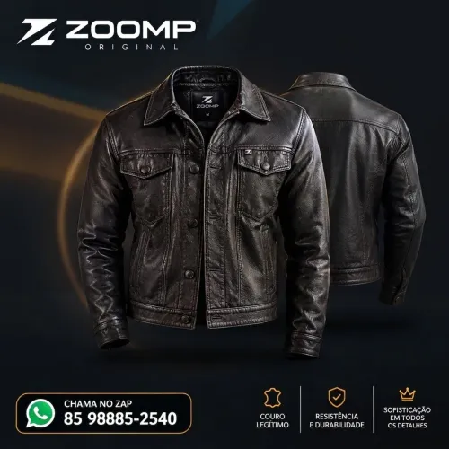 Jaqueta de couro zoomp tamanho M