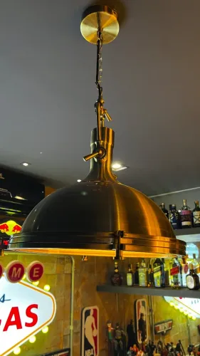 Pendente Metal Ouro Velho  PD-991-OE Marca : Studioluce tamanho 40 cm