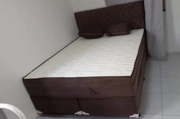 Cama Box Queen Size 1,58m x 1,98m Prime Pocket Sued