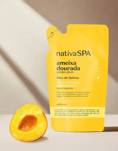 Refil Nativa Spa Ameixa Dourada Corporal 350ml.