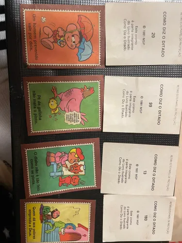 4 figurinhas avulsas Como diz o ditado Turma da Mônica 1981