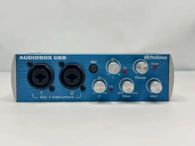 Interface De Áudio Presonus Audiobox Usb Azul E Prata 2 Canais