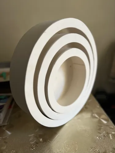 ? Kit 3 Nichos Redondos MDF Branco - Quarto de Bebê/Infantil - Excelente Estado ?
