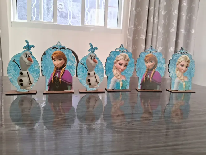 Display para mesa da frozen 6 peças