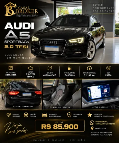 Audi A5 Sportback 2.0 16V TFSI 180cv Multi. 2013