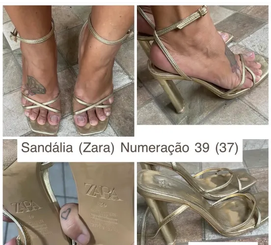 Sandália Zara número 39 que calça 37