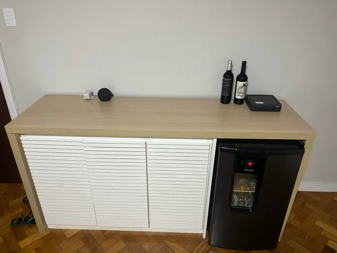 Conjunto de Móveis Planejados para Sala - Rack Ripado + Buffet Bar