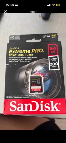 Cartão de memória Sandisk 64gb