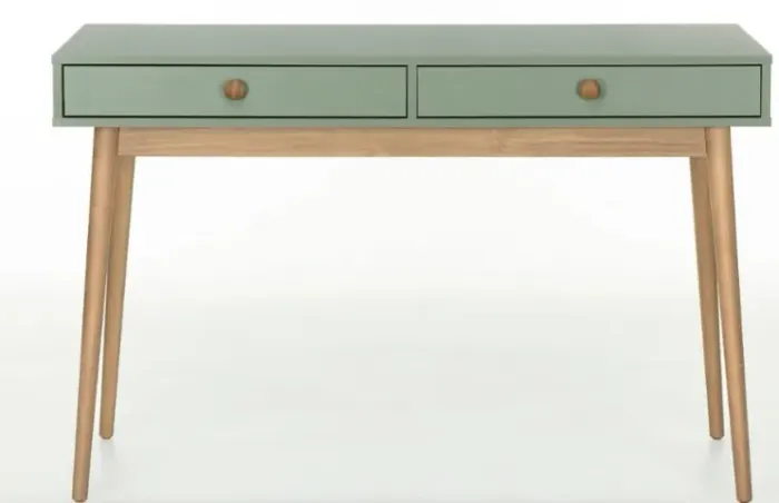 Escrivaninha Penteadeira Liva 2 Gavetas 120 cm x 53 cm Verde