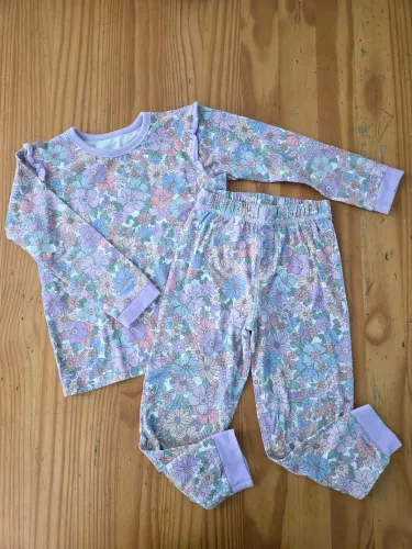 pijama infantil cotton on floral 5a