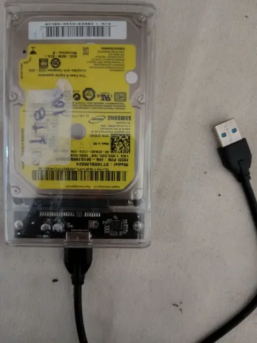 Hd externo de 1TB com case e cabo USB 3.0