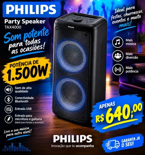 Caixa de som Philips 