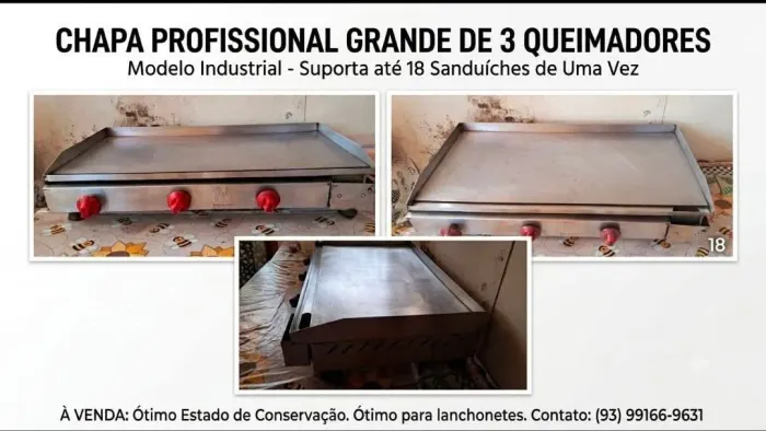 Vendo chapa de hambúrguer