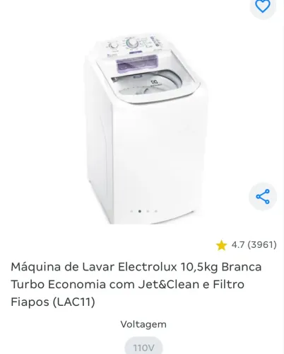 Máquina lavar semi nova