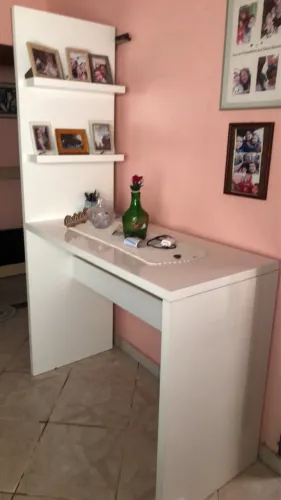 Bancada planejada branca laqueada 350 p hj
