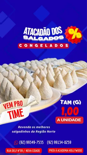 Salgados (Cru) congelados
