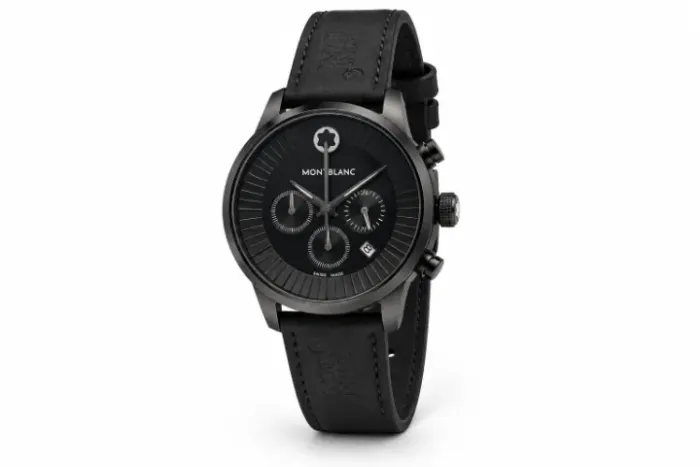 Relógio Masculino Montblanc Chronograph 42 mm Prem AAA+ - All Black - Novo
