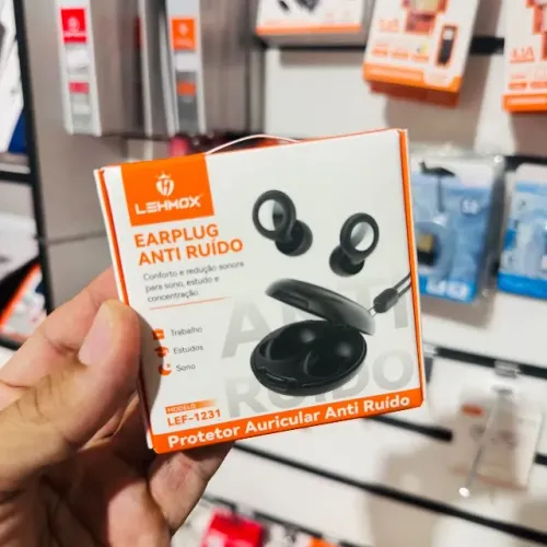 Abafador de Ruído Auricular Lehmox LEF-1231 com Estojo de Transporte