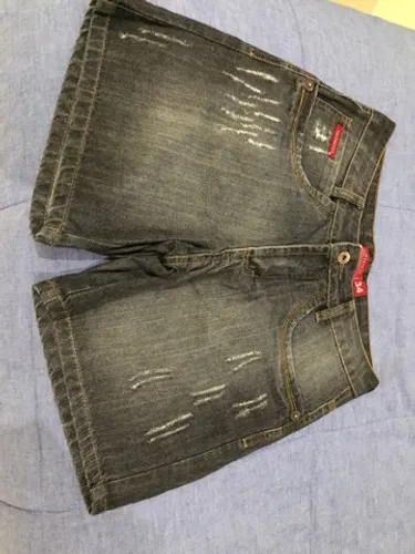 Bermuda jeans preta