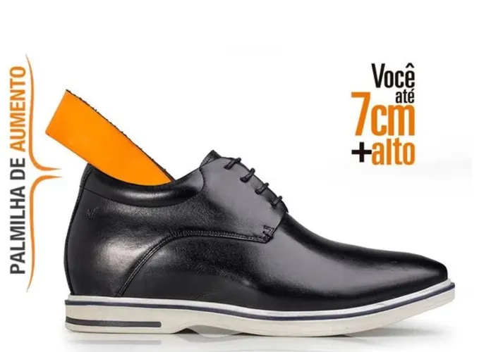 Sapato Dipolini até 7cm mais alto número 38