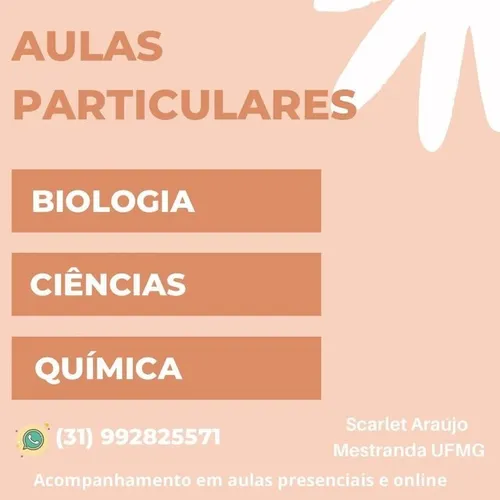 Aulas de biologia, ciências e química