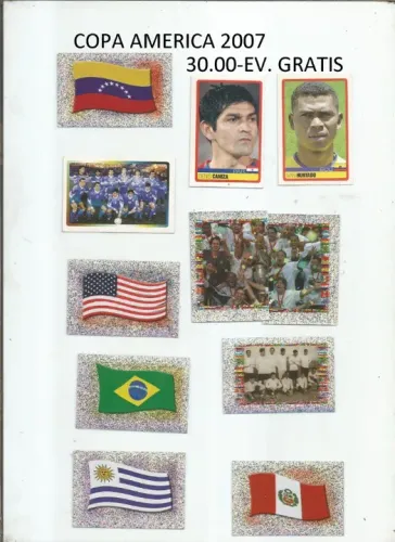 figurinhas copa america 2007 - temos variedades a partir 5.00