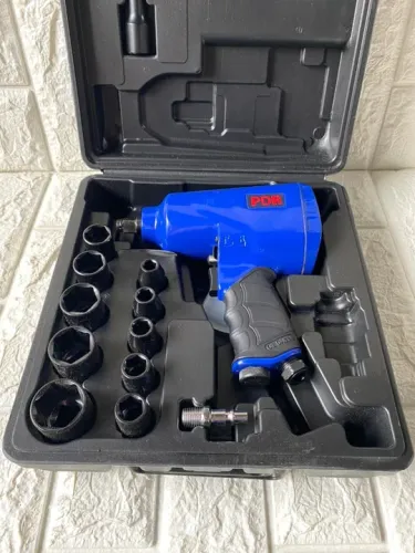 Chave de Impacto Pneumática com Maleta e 14 Acessórios 7000RPM