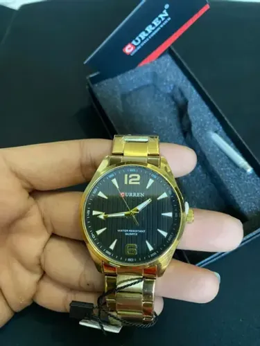 Relogio Dourado Curren